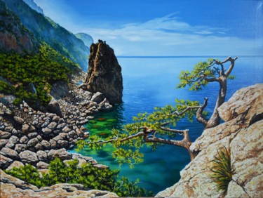 Peinture intitulée "Crimea. Cape Aya" par Vladlena Chanysheva, Œuvre d'art originale, Huile