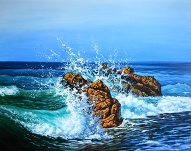 Painting titled "surf" by Vladlena Chanysheva, Original Artwork, Oil