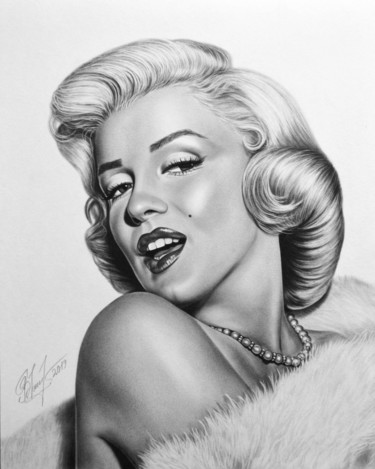 Картина под названием "Marilyn Monroe" - Vladlena Chanysheva, Подлинное произведение искусства, Масло