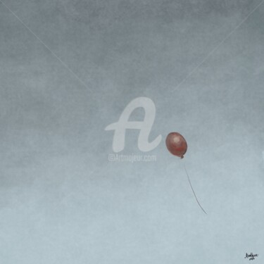 Arte digitale intitolato "Red balloon in a ch…" da Vladlena Dudchak, Opera d'arte originale, Pittura digitale