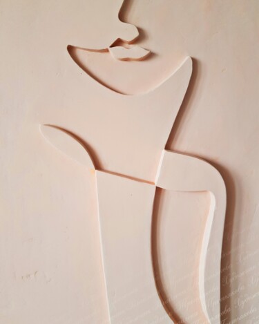 Sculpture titled "Гипсовое панно из с…" by Vladlena Tretiakova, Original Artwork, Plaster Mounted on Other rigid panel
