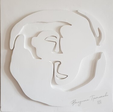 Rzeźba zatytułowany „ИньЯнь” autorstwa Владлена Третьякова, Oryginalna praca, Gips Zamontowany na Inny sztywny panel