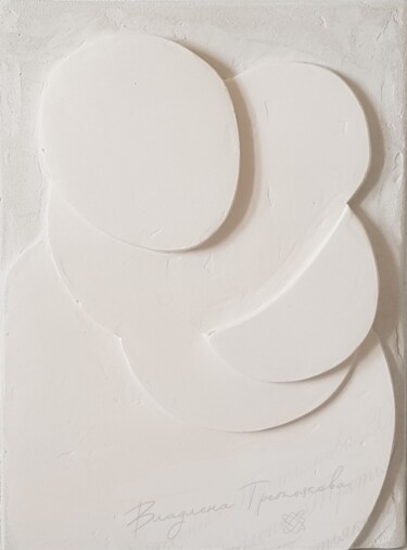 Sculpture titled "Гипсовое панно из с…" by Vladlena Tretiakova, Original Artwork, Plaster Mounted on Other rigid panel