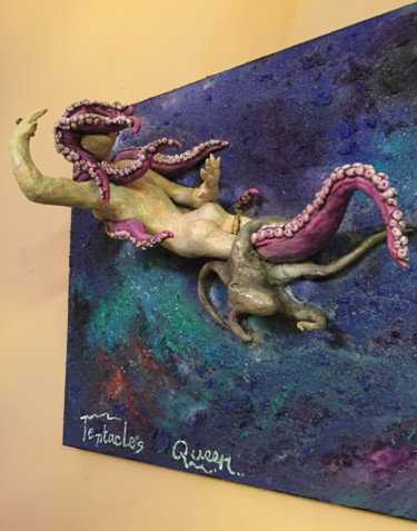 Scultura intitolato "Tentacles Queen" da Vladlotus Sculptor, Opera d'arte originale