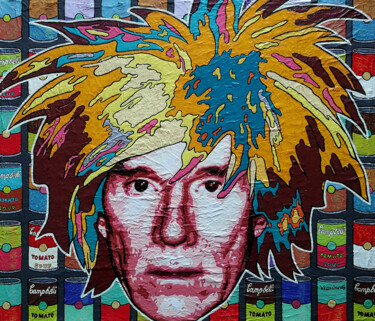Pintura intitulada "Andy Warhol" por Vlado Vesselinov, Obras de arte originais, Óleo Montado em Armação em madeira