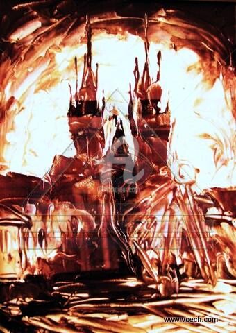 Картина под названием "Prague" - Vladomir Czech, Подлинное произведение искусства, Масло
