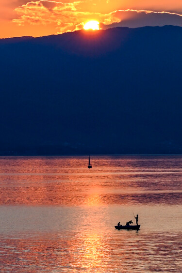 Photography titled "golden sunset at la…" by Vladoyan, Original Artwork, Digital Photography