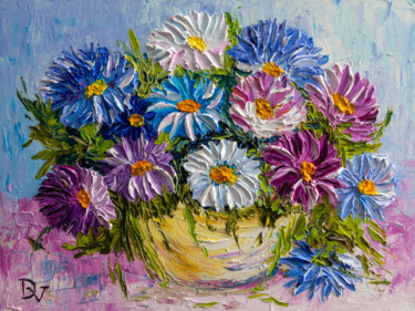 Bouquet of flowers Картина под названием "Bouquet of flowers" - Vladyslav Durniev, Подлинное произведение искусства, Масло Установлен на Подрам…