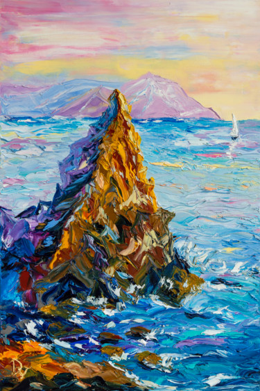 Картина под названием "The rock" - Vladyslav Durniev, Подлинное произведение искусства, Масло Установлен на Деревянная рама…