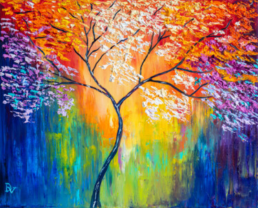 Картина под названием "Magic tree" - Vladyslav Durniev, Подлинное произведение искусства, Масло
