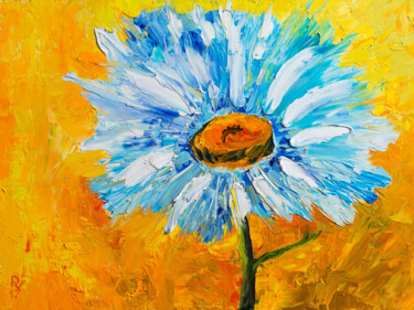 Картина под названием "AUTUMN FLOWER" - Vladyslav Durniev, Подлинное произведение искусства, Масло Установлен на картон