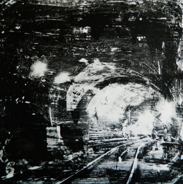 Картина под названием "Directions, fragment" - Vladyslav Riaboshtan, Подлинное произведение искусства, Эмаль Установлен на Д…