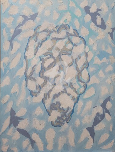 Картина под названием "Poseidon" - Vladyslav Savchenko, Подлинное произведение искусства, Акрил