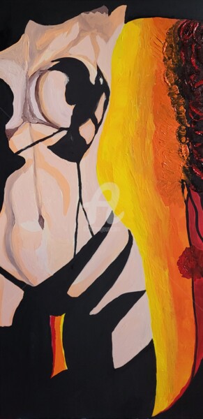 Ζωγραφική με τίτλο "Just stay" από Vladyslav Savchenko, Αυθεντικά έργα τέχνης, Ακρυλικό Τοποθετήθηκε στο Ξύλινο φορείο σκελε…