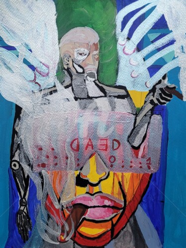 Картина под названием "D.E.A.D.C.O.I.N. —…" - Vladyslav Savchenko, Подлинное произведение искусства, Акрил