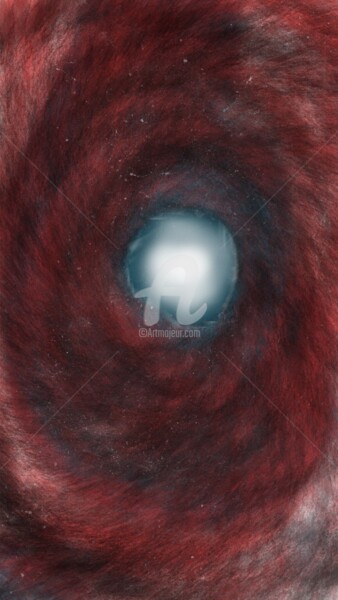 Digital Arts titled "The Red Universe" by Vladyslav Savchenko, Original Artwork, Digital Painting