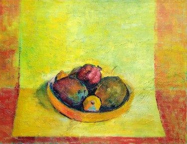 Pintura intitulada "Coconuts" por Vlasta, Obras de arte originais, Óleo