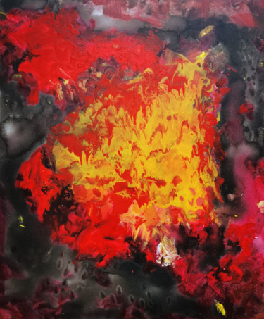 Inferno Painting titled "Inferno" by Vlasta Jascur, Original Art, Acrylic