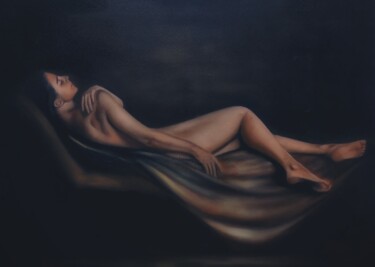 Painting titled "Nude" by Vlatko Tasevski, Original Artwork, Oil