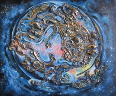 Картина под названием "Планета рыб" - Vlkorotchenko, Подлинное произведение искусства, Другой