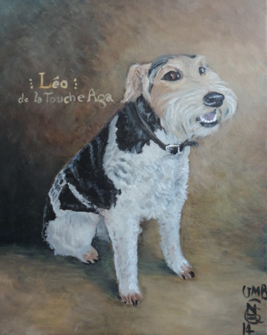 Painting titled "Portrait de Léo" by Virginie Mercier-Duguy, Original Artwork, Acrylic