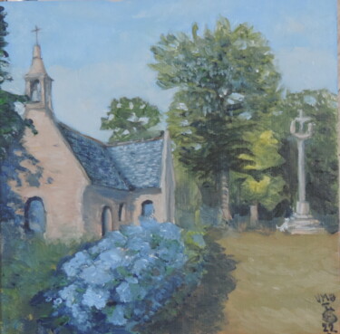 Peinture intitulée "Petite chapelle en…" par Virginie Mercier-Duguy, Œuvre d'art originale, Huile