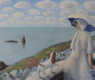 Peinture intitulée "Jeune fille et la m…" par Virginie Mercier-Duguy, Œuvre d'art originale, Huile