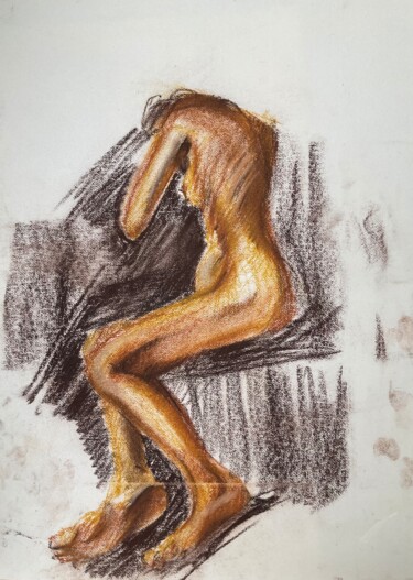Painting titled "Romantic and sexy g…" by Valentina Moroz, Original Artwork, Pastel