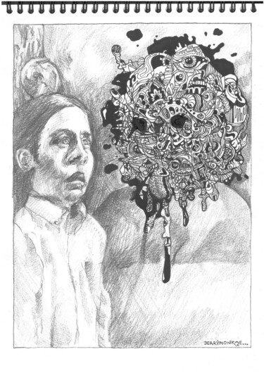 Картина под названием "Что видел Тайлер Ке…" - Vnaim Ushin, Подлинное произведение искусства, Чернила