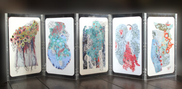 Beauty of nature (book art) Gravures & estampes intitulée "Beauty of nature (b…" par Võ Quang Phát, Œuvre d'art originale, Huile
