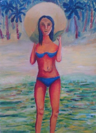 Painting titled "a postcard" by Vodevsh, Original Artwork, Oil
