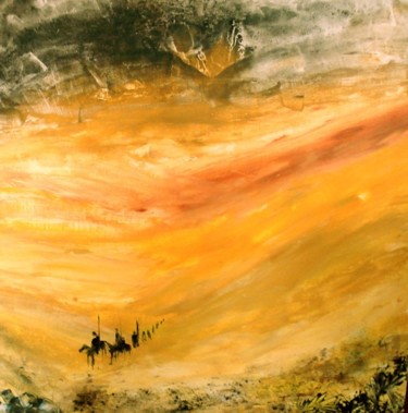 Peinture intitulée "La grande traversée" par Christian Vogel, Œuvre d'art originale