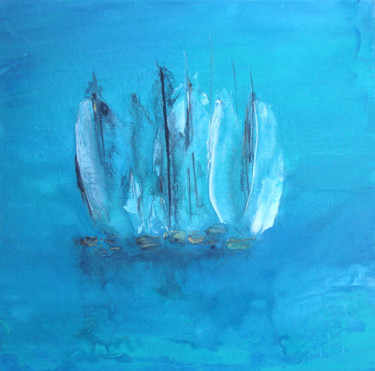 Peinture intitulée "marine-bleue-40-x-4…" par Christian Vogel, Œuvre d'art originale, Autre