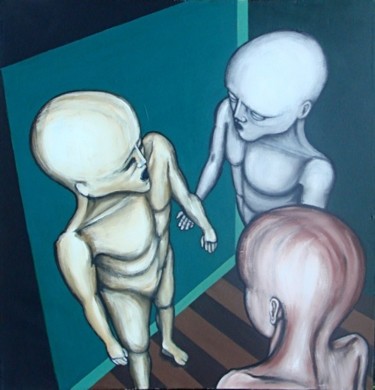 Peinture intitulée "Conversation" par Frédéric Voilley, Œuvre d'art originale, Huile