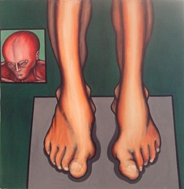 Peinture intitulée "Feet" par Frédéric Voilley, Œuvre d'art originale, Huile