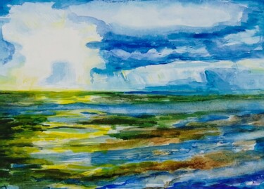 Peinture intitulée "После шторма #1" par Voin, Œuvre d'art originale, Aquarelle