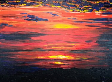 Peinture intitulée "Sunset #2" par Voin, Œuvre d'art originale, Acrylique Monté sur Châssis en bois