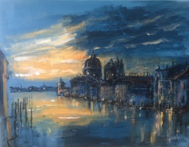 Schilderij getiteld "Venice" door Vojko Anzeljc, Origineel Kunstwerk, Acryl