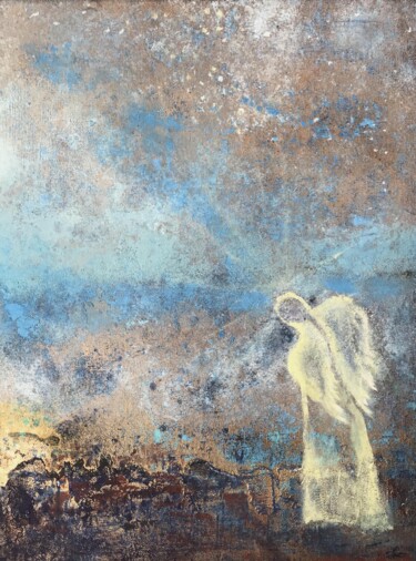 Pittura intitolato "Наедине с миром" da Volha Umerankova, Opera d'arte originale, Acrilico