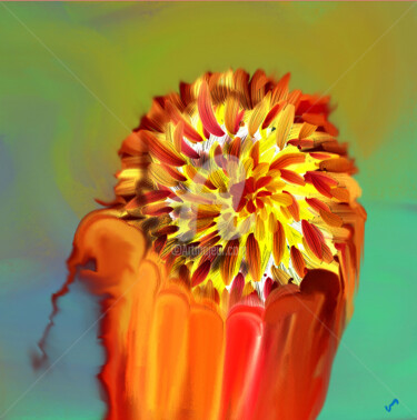 Arts numériques intitulée "blosom.jpg" par Tezkanart, Œuvre d'art originale, Peinture numérique
