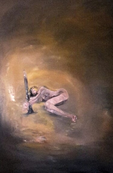 Painting titled "Corona Edition "Die…" by Volker Mersch, Original Artwork, Oil