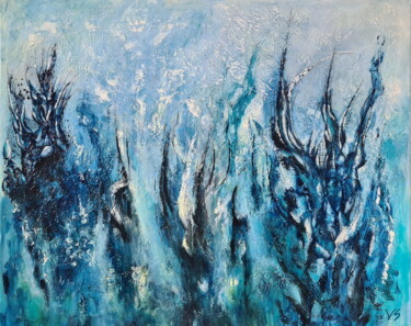 Painting titled "Deep Blue Sea" by Volker Senzel, Original Artwork, Acrylic