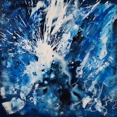 Peinture intitulée "Allez les Bleus" par Volker Senzel, Œuvre d'art originale, Acrylique