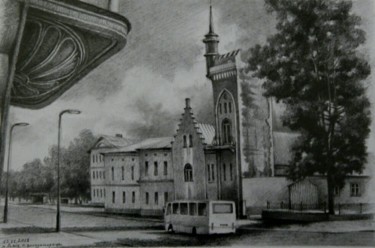 Dessin intitulée "The Magic of Lviv 4" par Oleksandr Volodymyrets, Œuvre d'art originale, Crayon