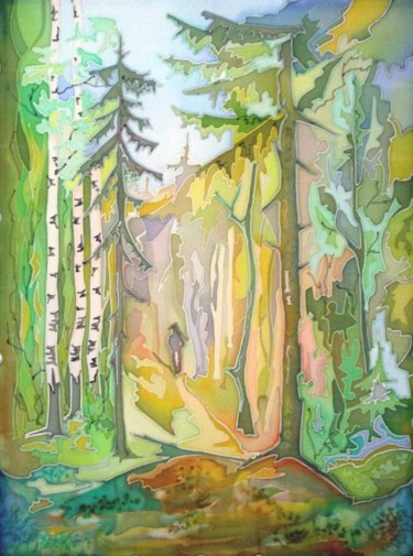 Ремесла под названием "The autumn forest" - Natalia Volobueva, Подлинное произведение искусства
