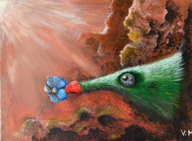 Pintura titulada "Green" por Volodimir Moldavskyi, Obra de arte original, Acrílico