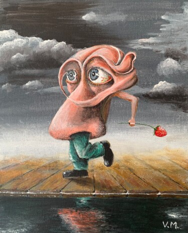 Peinture intitulée "Strawberry" par Volodimir Moldavskyi, Œuvre d'art originale, Acrylique
