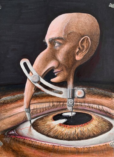 Рисунок под названием "Compasses" - Володимир Молдавський, Подлинное произведение искусства, Акварель