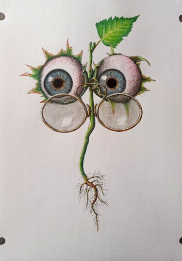 图画 标题为“Plant” 由Володимир Молдавський, 原创艺术品, 墨