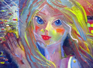 Картина под названием "россиянка" - Владимир Черемных, Подлинное произведение искусства, Масло